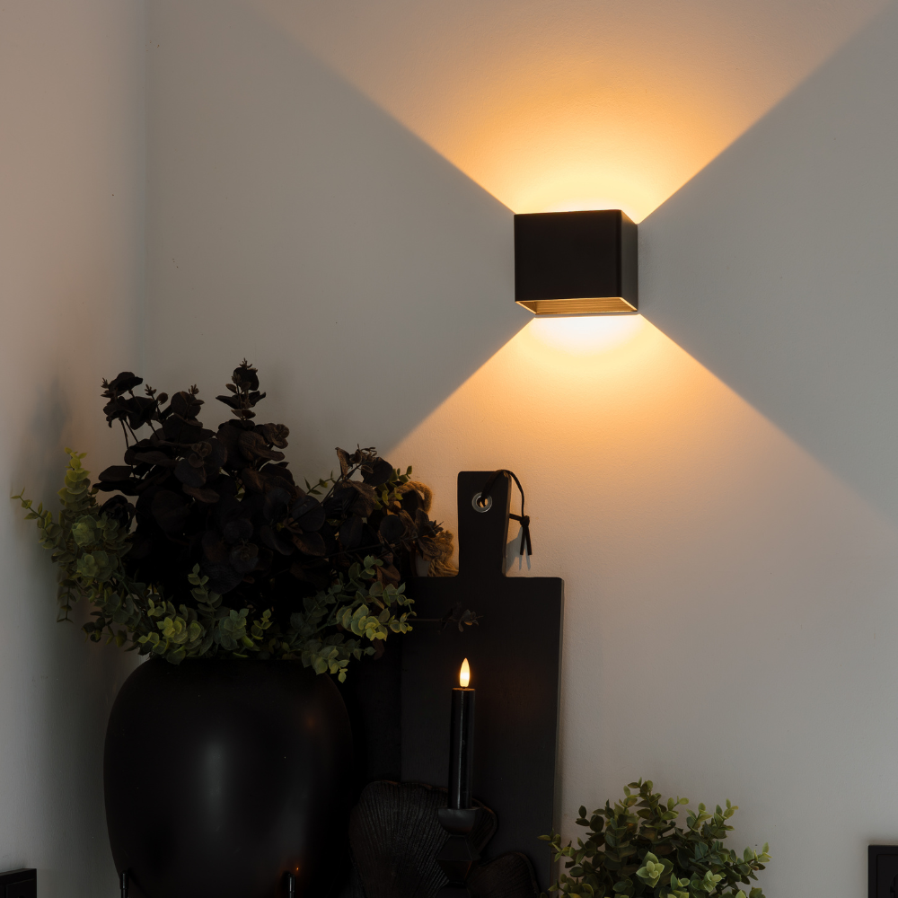 Wandlamp oplaadbaar met sensor zwart
