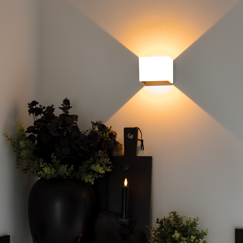Wandlamp oplaadbaar met sensor wit