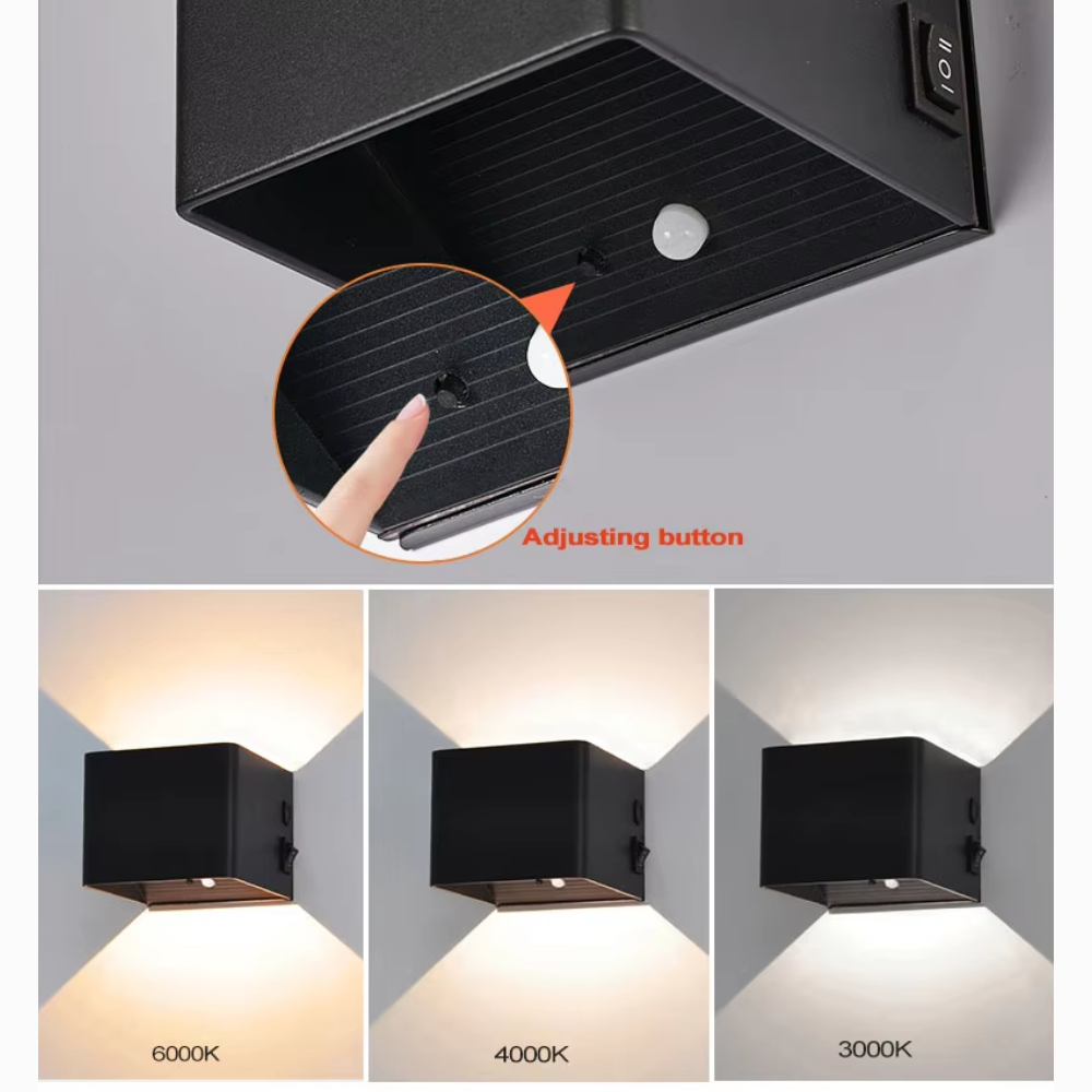 Wandlamp oplaadbaar met sensor + 3 lichtkleuren