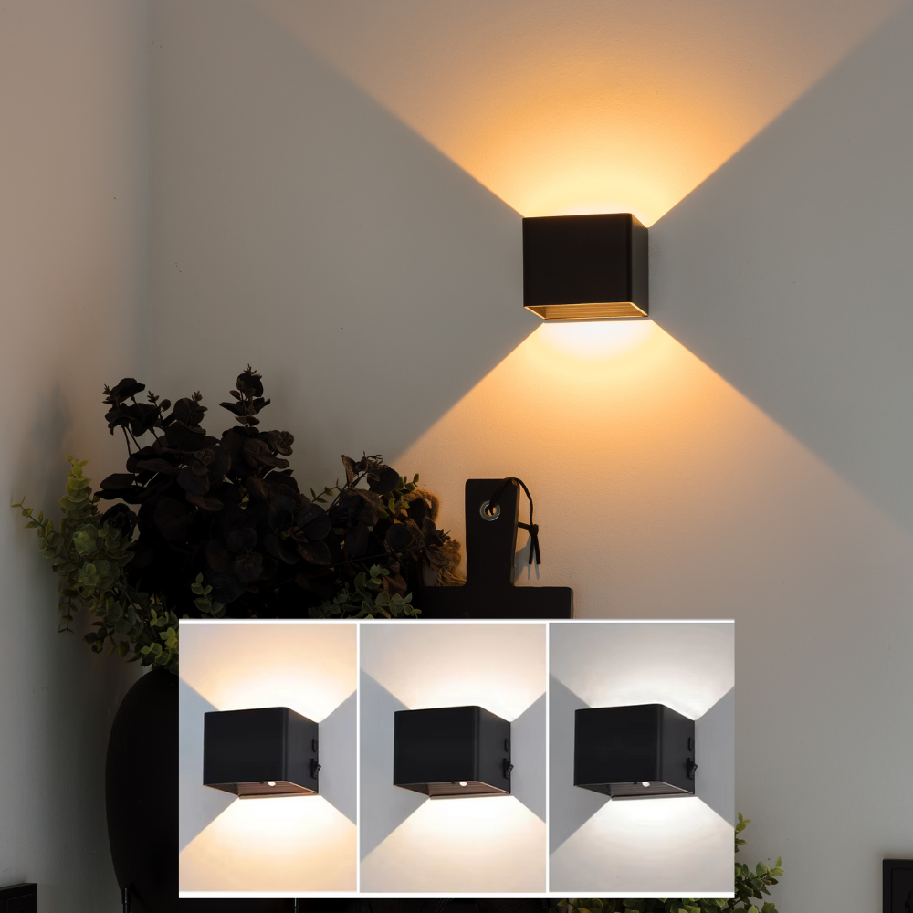 Wandlamp oplaadbaar met sensor + 3 lichtkleuren