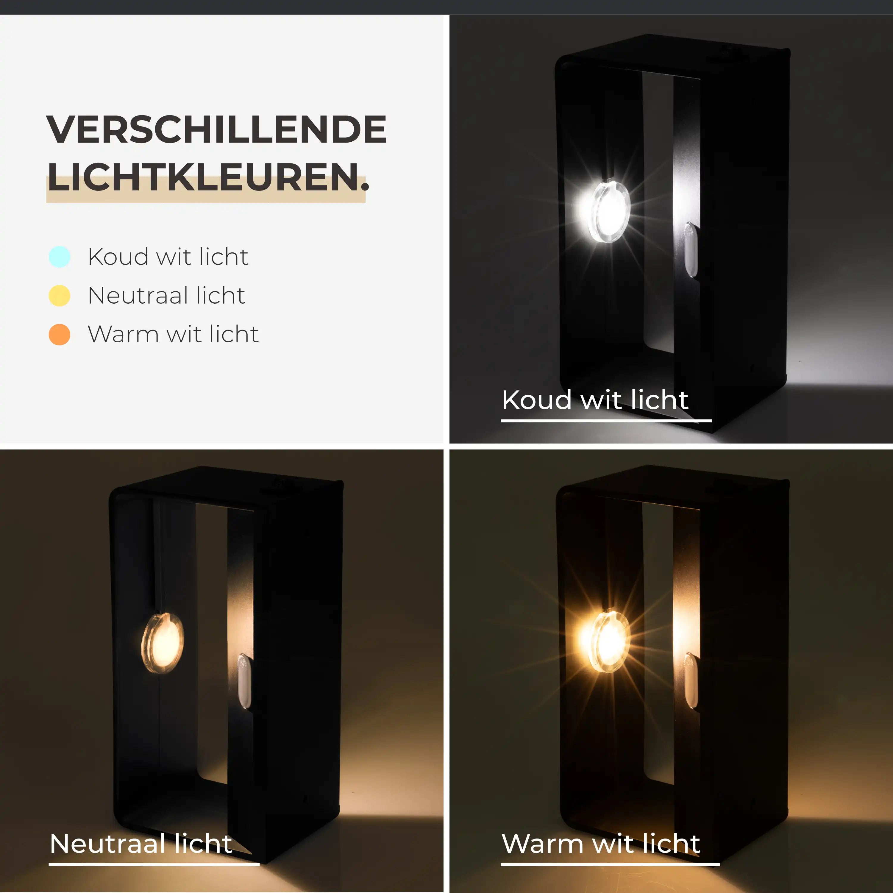 Wandlamp oplaadbaar met sensor en afstandsbediening zwart