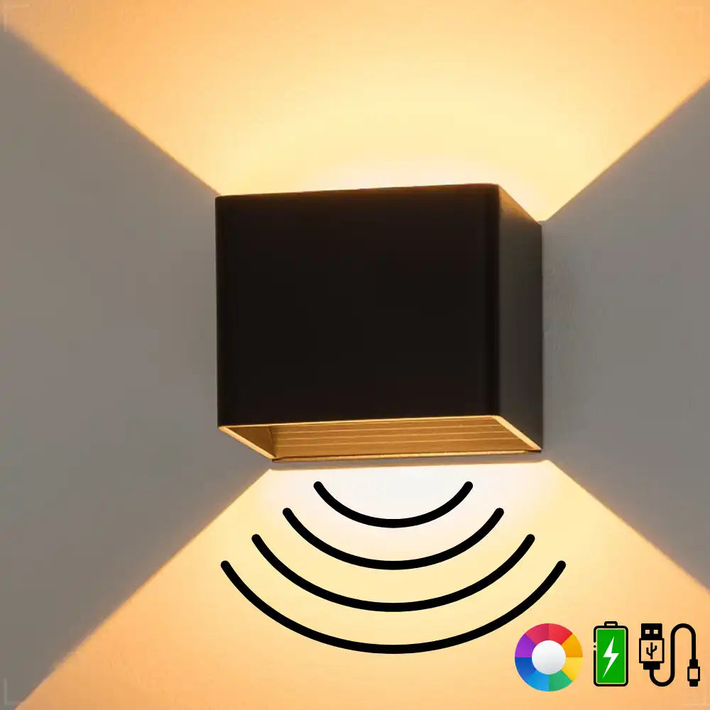 Wandlamp oplaadbaar met sensor + 3 lichtkleuren