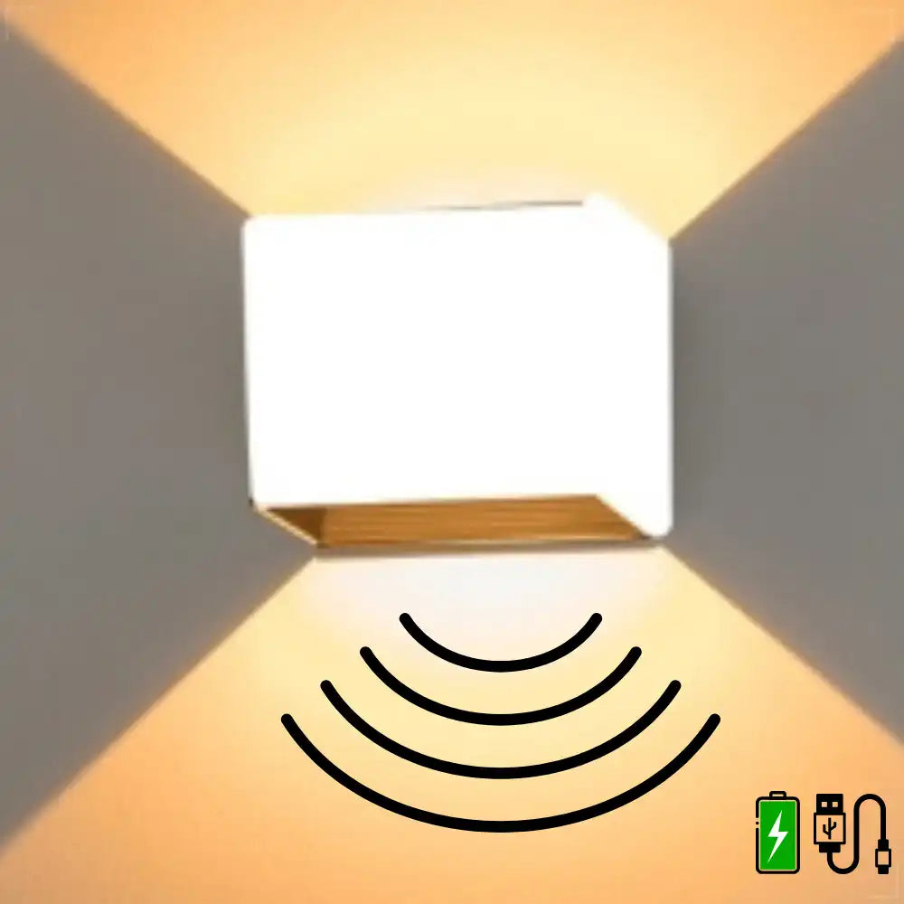 Wandlamp oplaadbaar met sensor wit