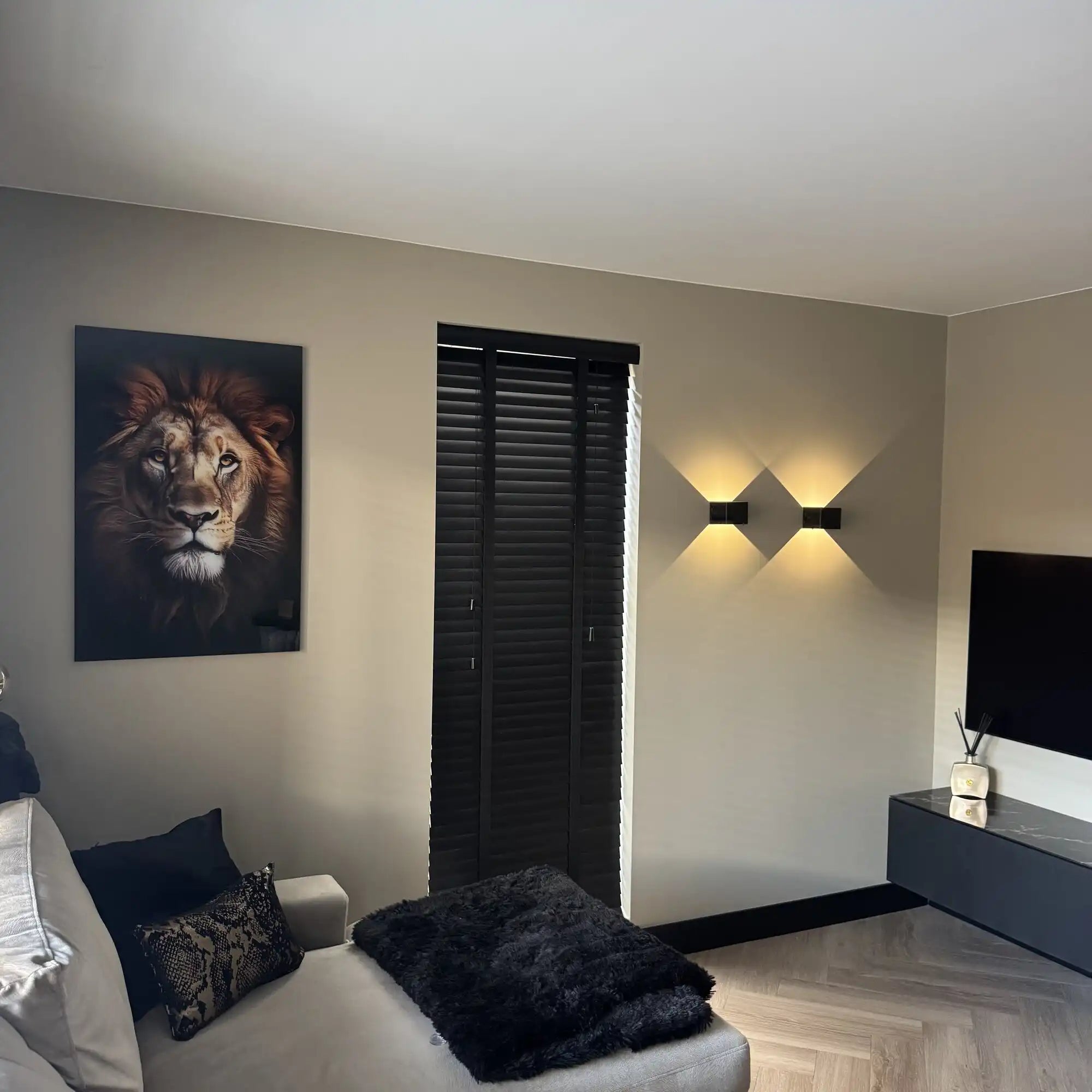 Wandlamp oplaadbaar met sensor zwart