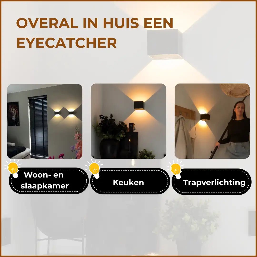 Wandlamp oplaadbaar met sensor en afstandsbediening zwart